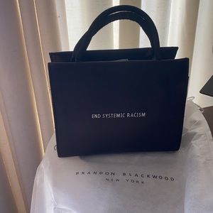 Brandon Blackwood ESR tote black satin